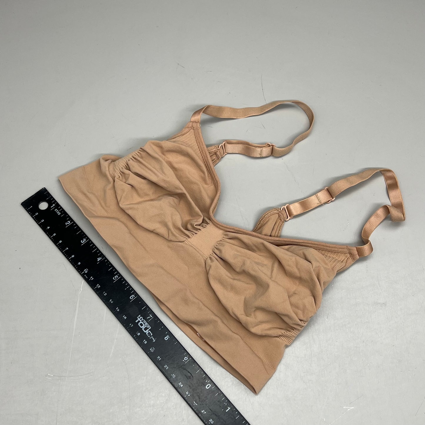 SKIMS Strong Support Seamless Bralette Pique Stitching Women's Sz 2X/3X Ochre