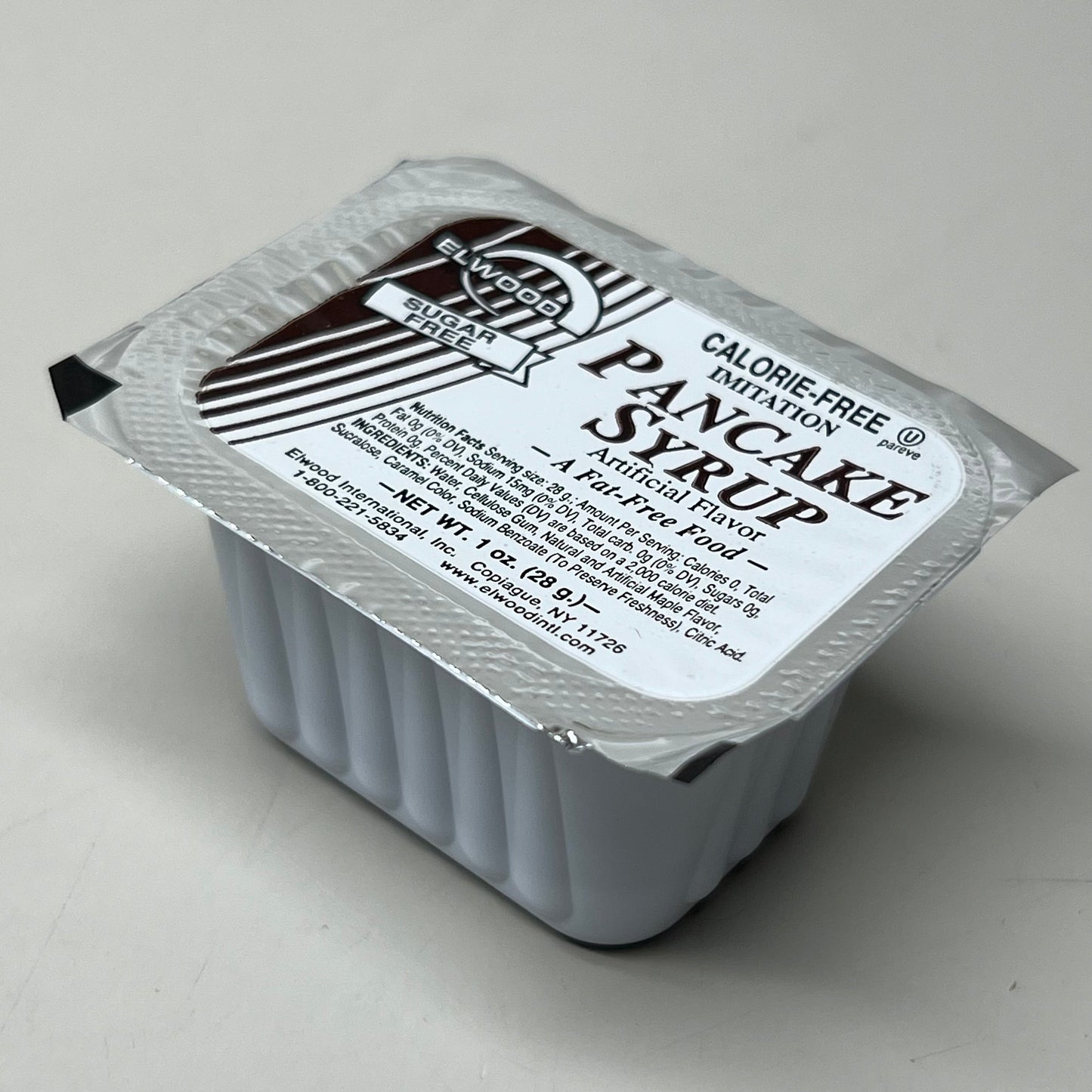 ZA@ ELWOOD Individual Pancake Syrup Cups Calorie Free 100 pack (1 oz) E