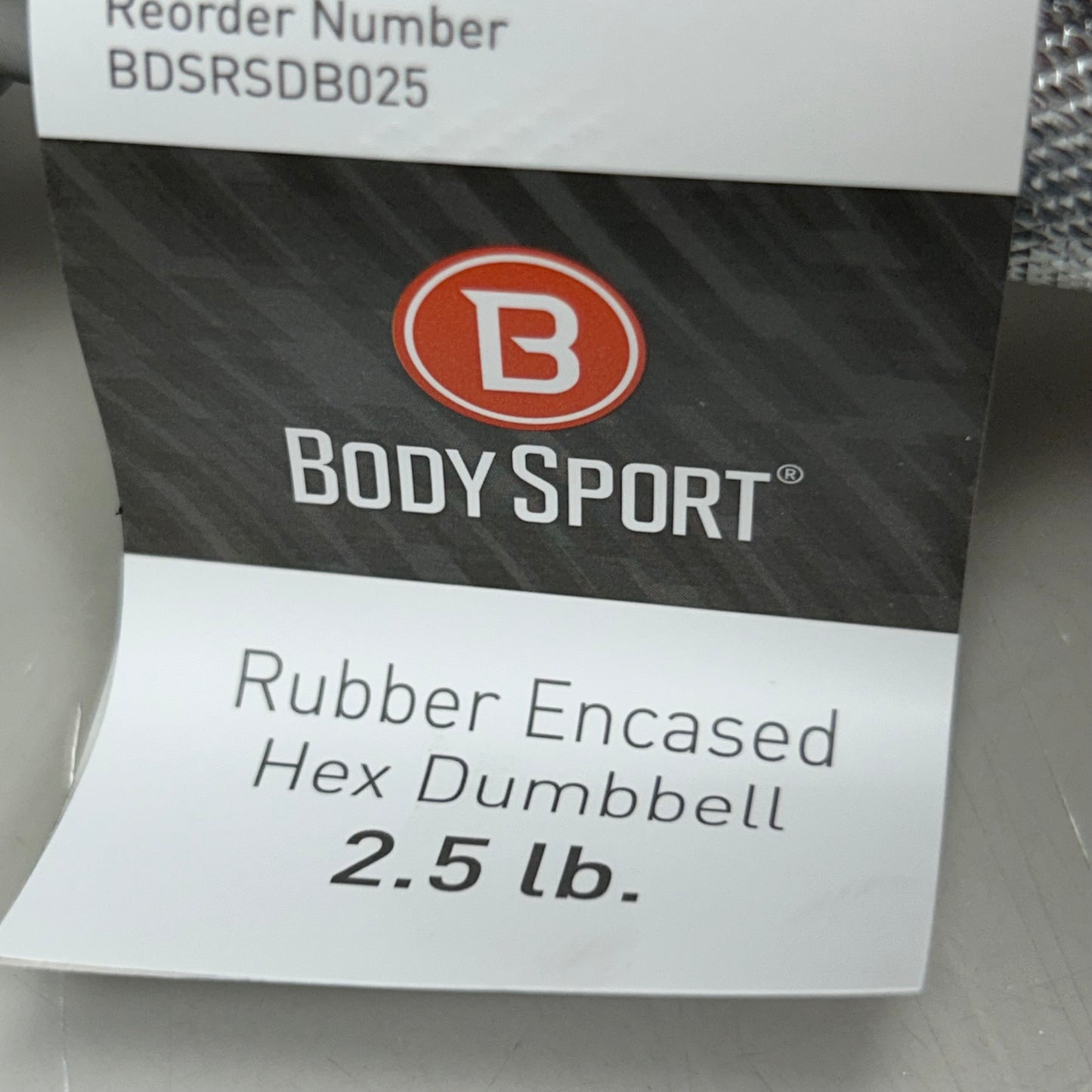 ZA@ BODY SPORT (2 Pack) Rubber Encased Hex Dumbells 2.5lbs Black BDSRSDB025