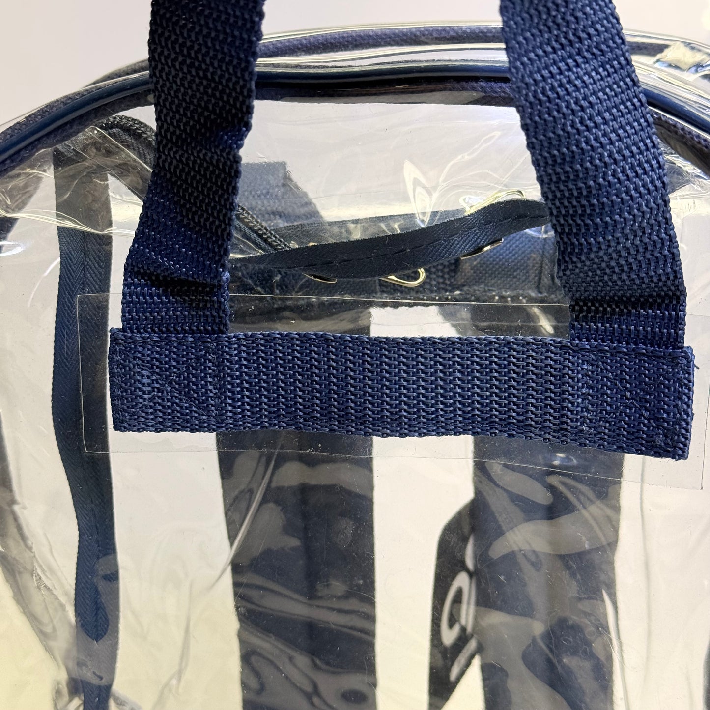 BWAP 17" Clear Plastic Backpack 17" x 12" x 6" Color Blue Navy BP1643
