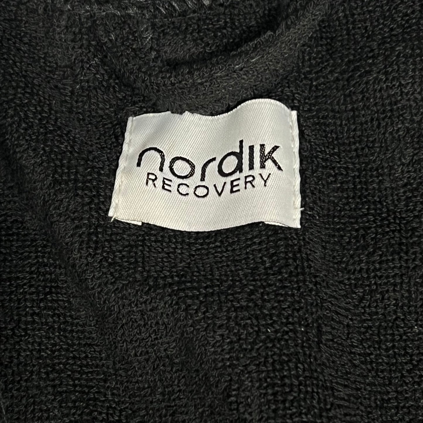 NORDIK RECOVERY Retreat Robe Ultra Plush Terry One Size Black BR-BL-1FA (Used)