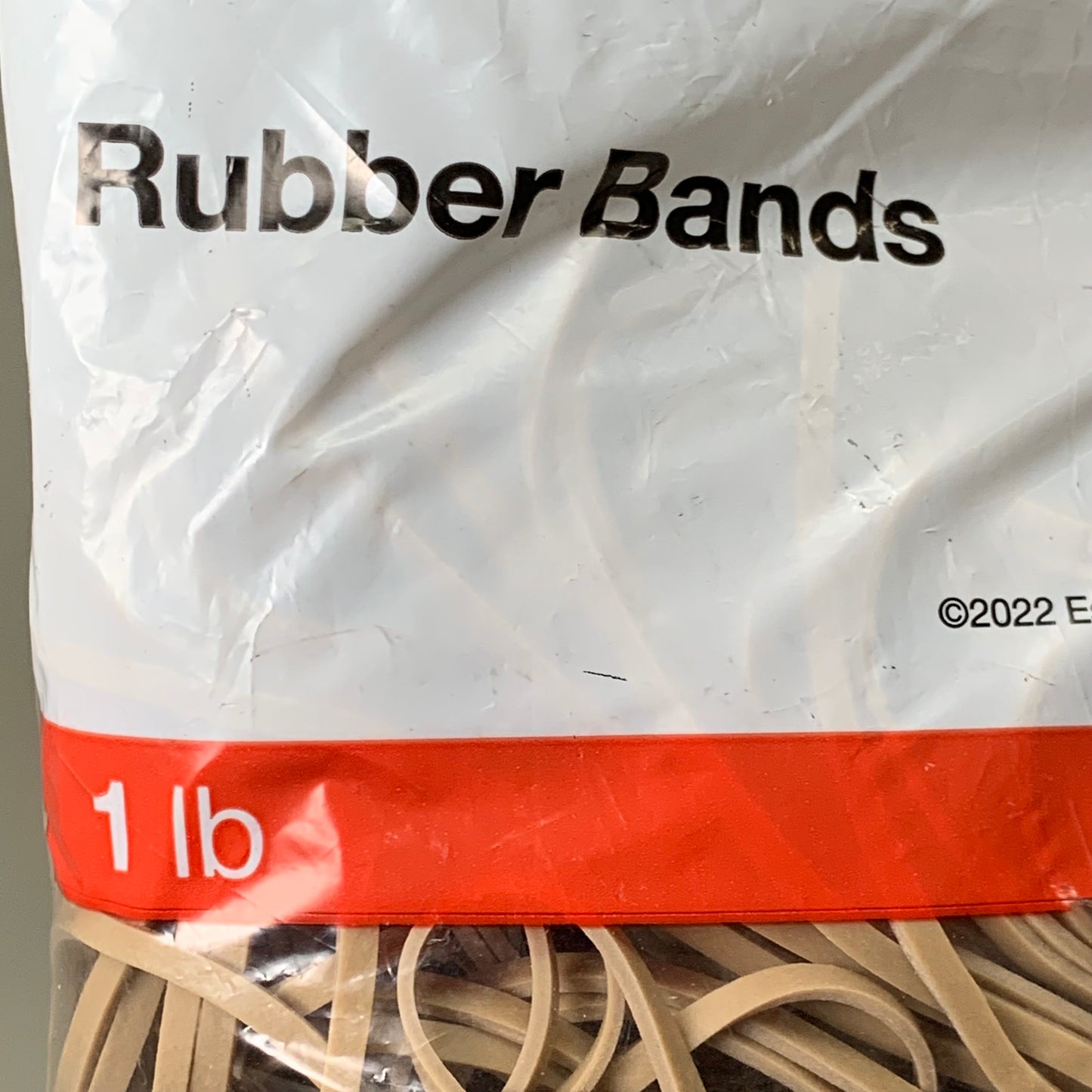 UNIVERSAL (3 BAGS, 3 POUNDS) Rubber Bands Stretch Wrap Size 117 7" x 1/8" Beige