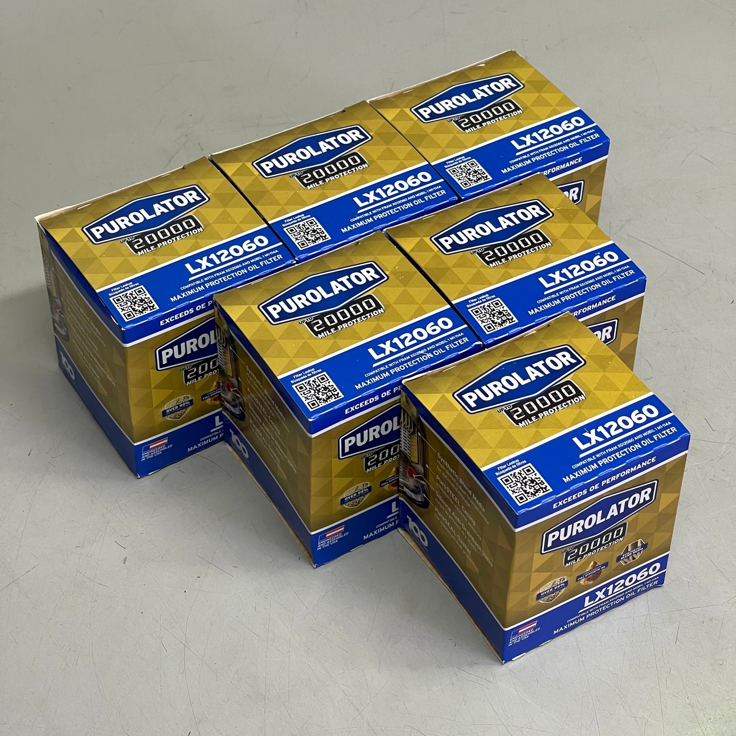 PUROLATOR (6 PACK) Maximum Protection Oil Filter 20000 Miles LX12060