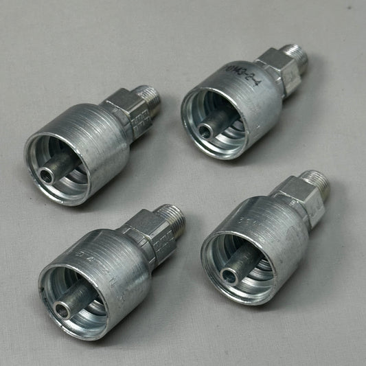 PARKER (4 PACK) Hydraulic Hose 10143-2-4 Male Pipe Rigid Fitting 1/4" x 1/8" Steel KP81270