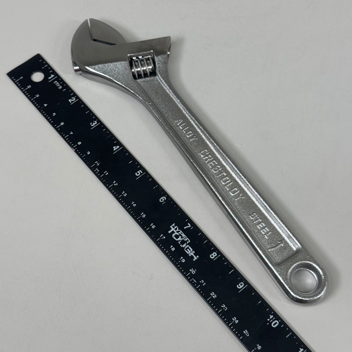 CRESCENT Chrome Plated Adjustable Wrench Plain Handle Alloy Steel 10" AC210BK