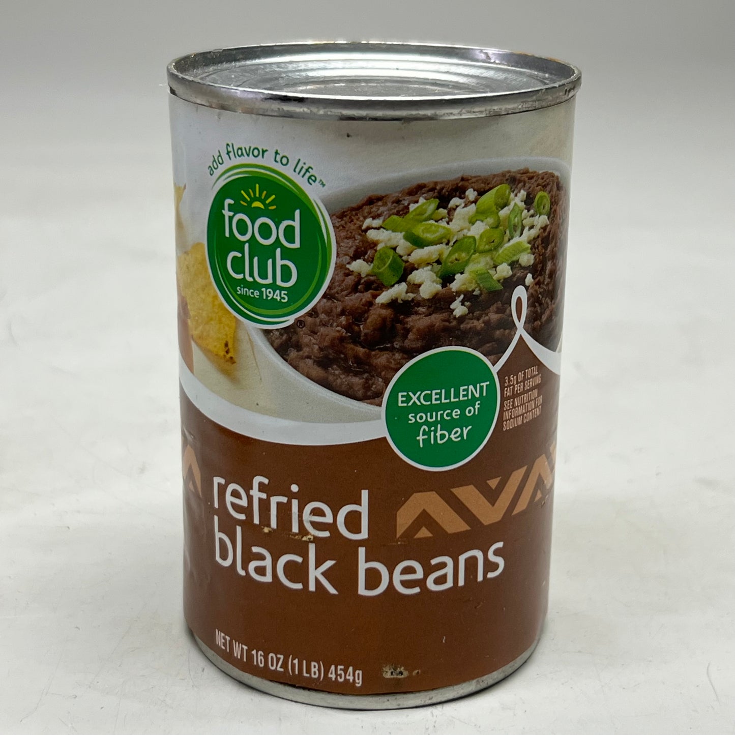 ZA@ FOOD CLUB (11 Cans) Refried Black Beans 16 oz BB 09/26 (New Other)