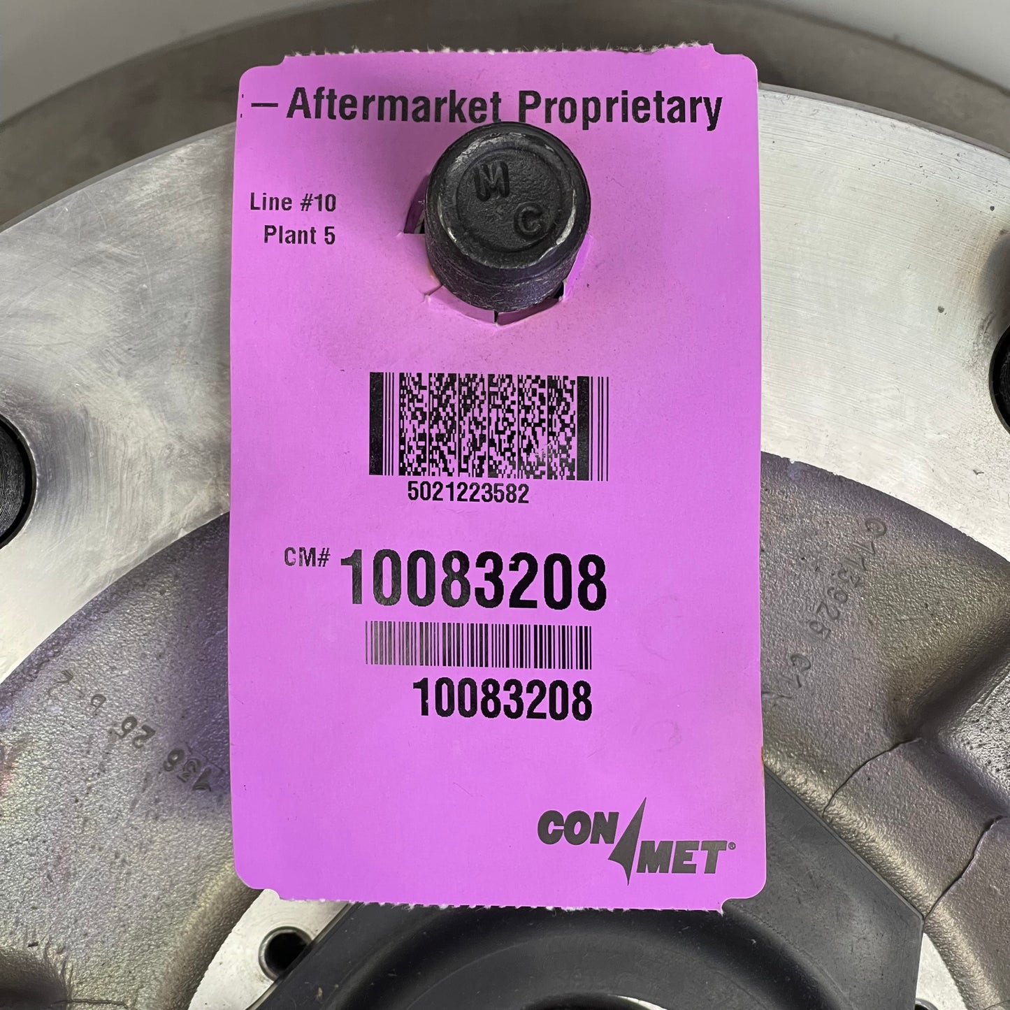 CONMET Aftermarket Preset Hub & Rotor Assembly 10" x 17" Dia ALUMINUM and Steel 10083208