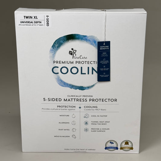 PURECARE Premium Protection Cooling 5-Sided Mattress Protector Twin XL FRIOMP38