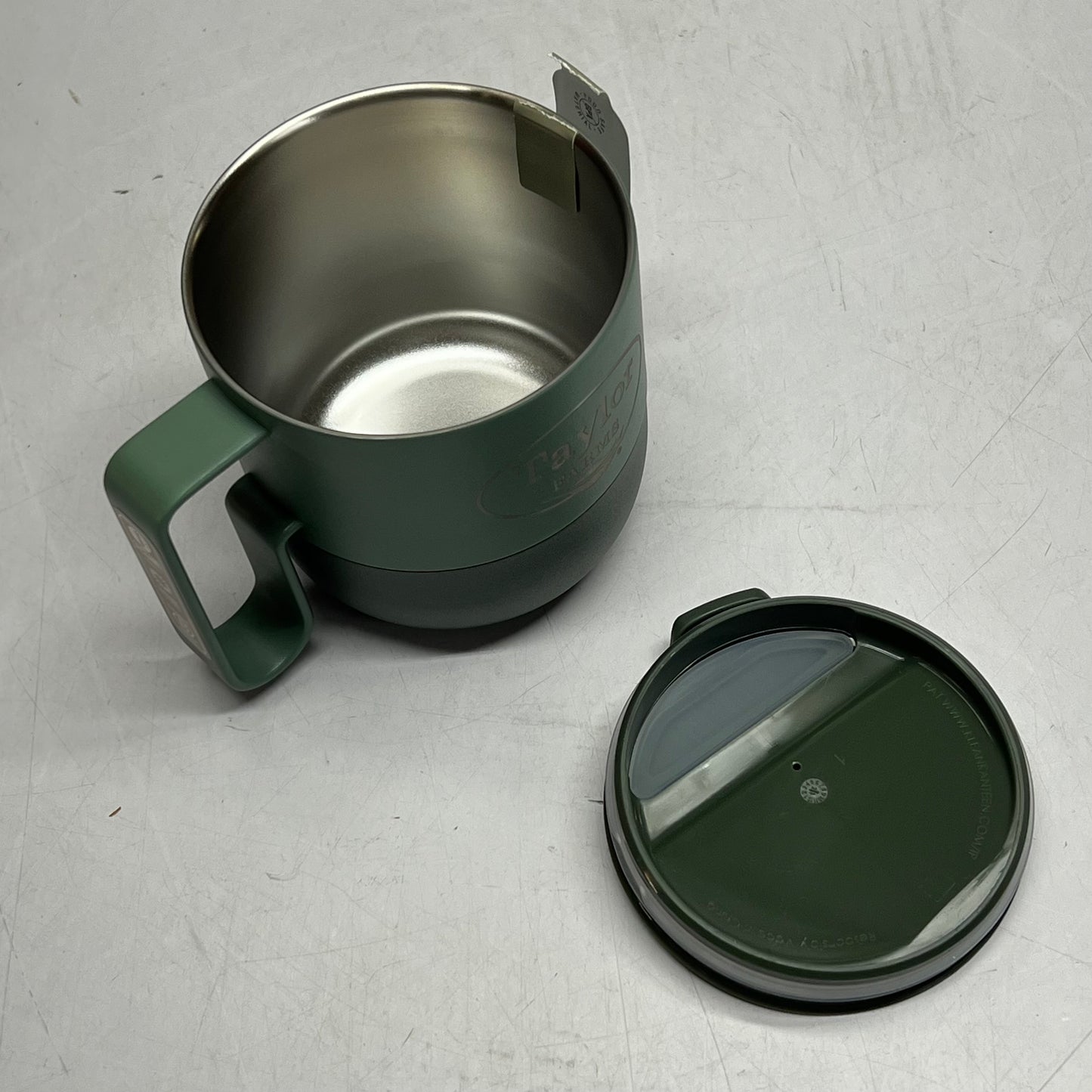 ZA@ KLEAN KANTEEN Rise Mug W/ Flip Lid W/ Taylor Farms Company Logo 14 Oz Sea |Spray 1010194