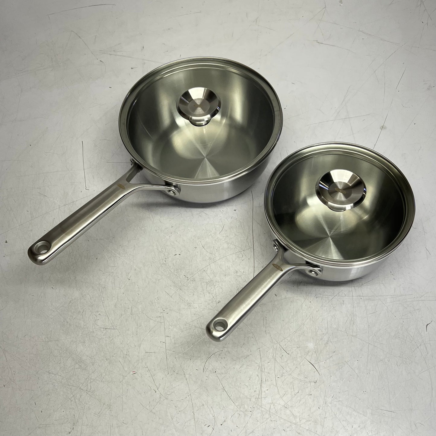 OXO Stainless Steel Mira Series Sauce Pans W/ Lid 1.7qt & 3.3qt CC005891-001