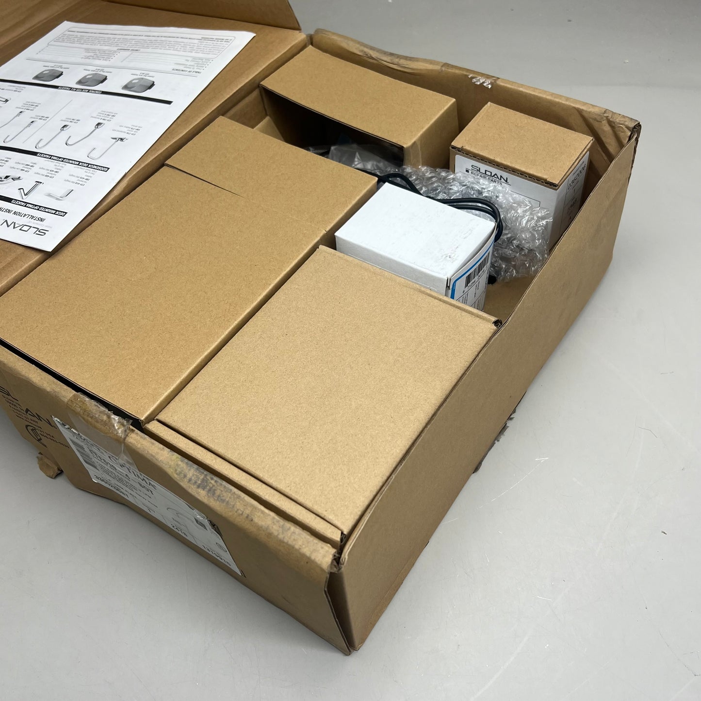 SLOAN Plug-in Adapter Electronic Faucet Kit 0.5GPM/1.9LPM Chrome  ETF610-4-BDT