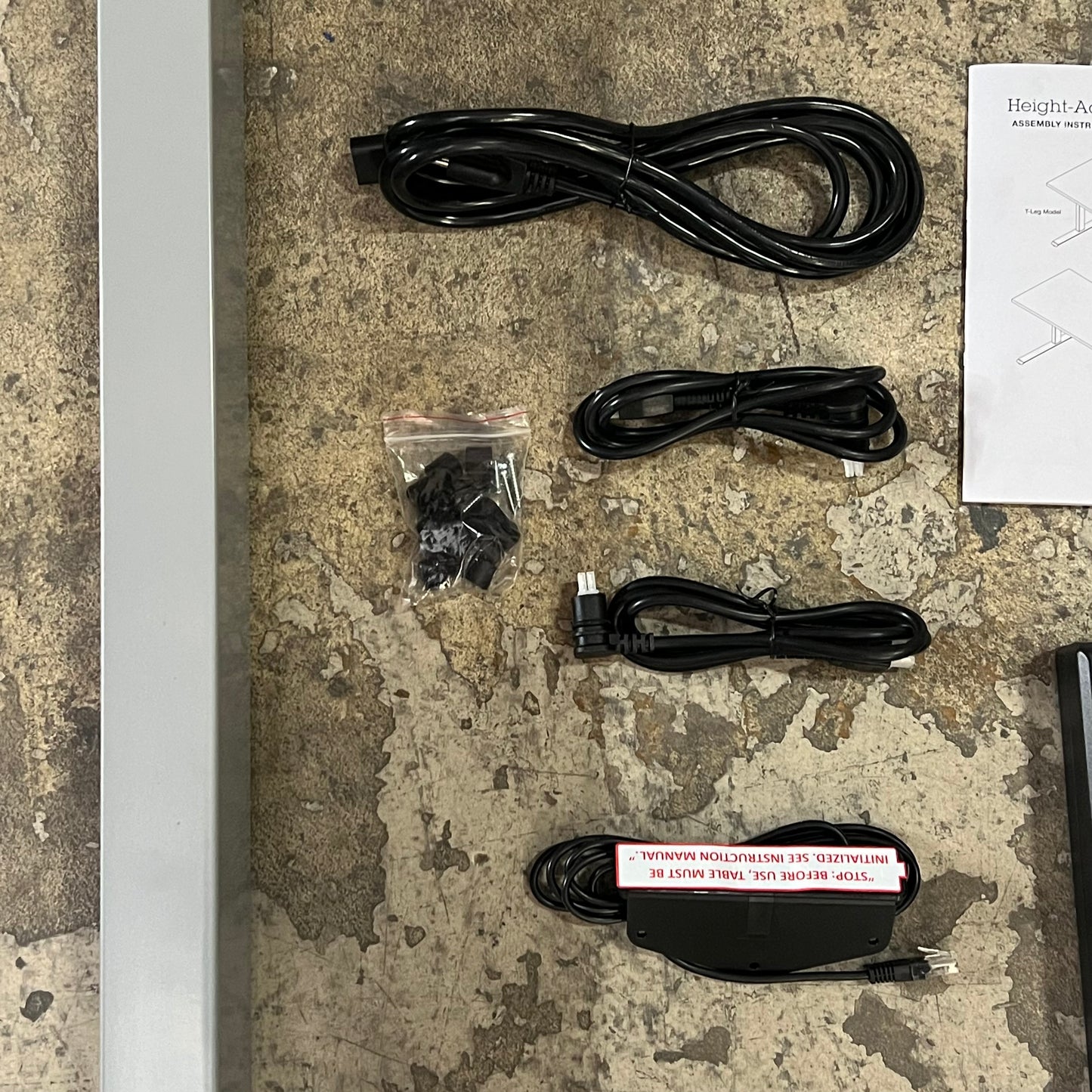 SIT ON IT Adjustable Desk Legs C-Leg Type w/ Motor (NO TABLETOP) Silver 80-016045-01