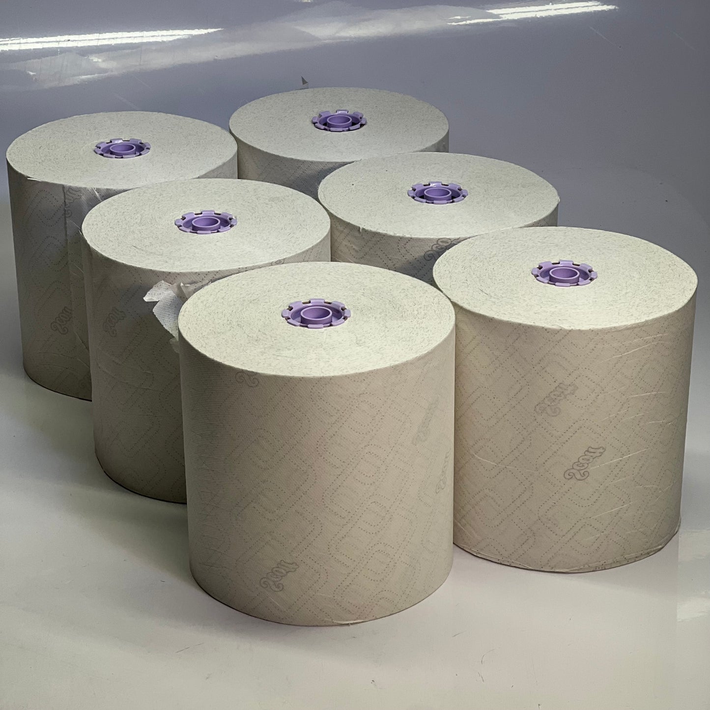 SCOTT (6 Rolls) High-Capacity Hard Roll Towels for Purple Core Dispensers Sz 8" x 95 ft. 02001