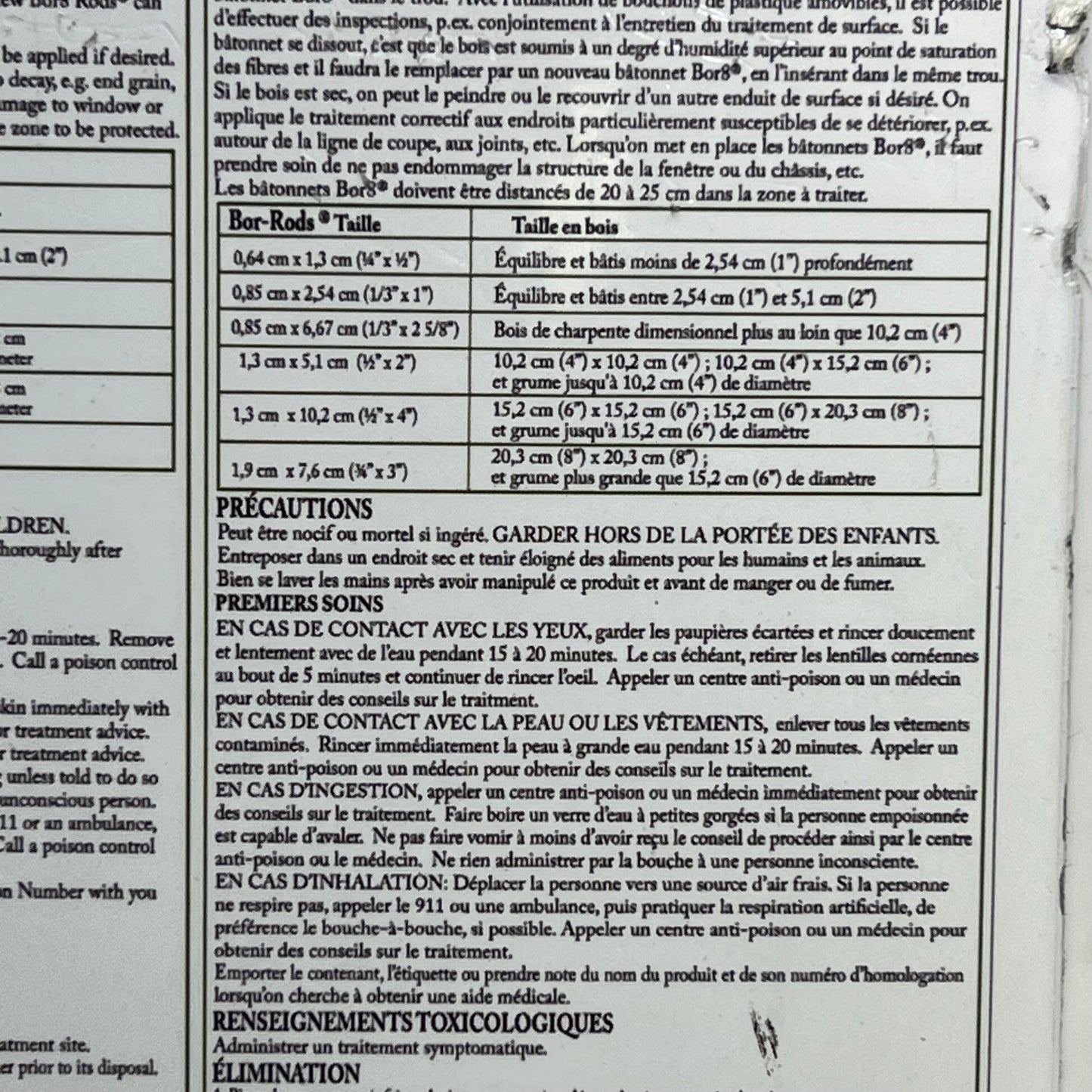 BOR 8 RODS (300 PACK) Wood Preservatives Protects Against Fungal Decay & Insects