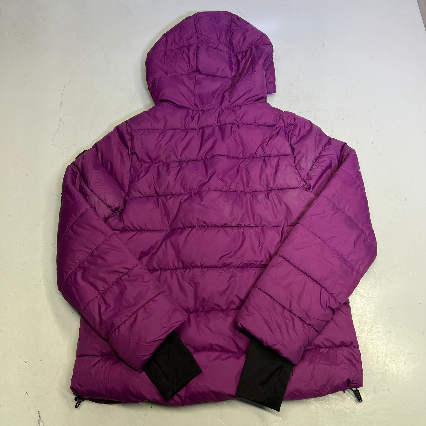 ZA@ STEVE MADDEN  Packable Full Zip Coat Women's Sz S Dark Purple/Black (As-is)