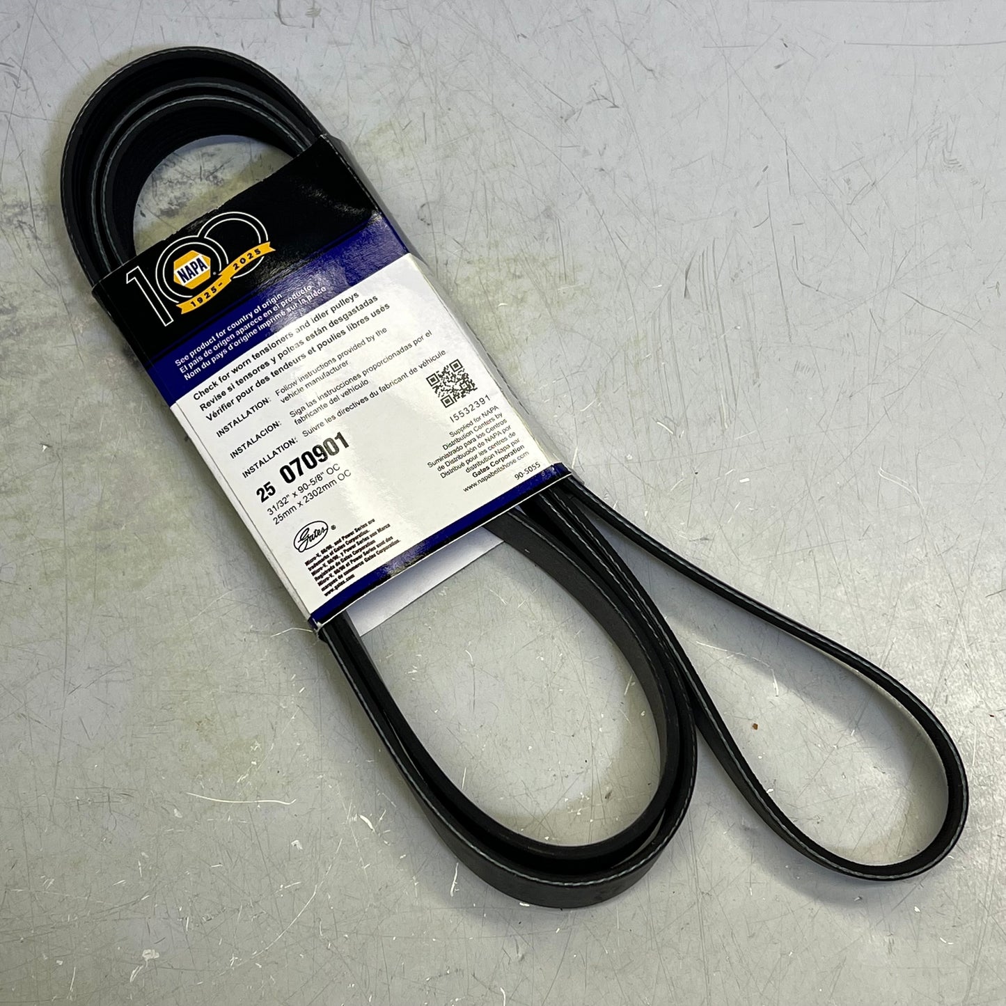 NAPA Automotive V-Ribbed Belt For Jeep & Toyota K07 15/16" X 90 5/8" 25070901