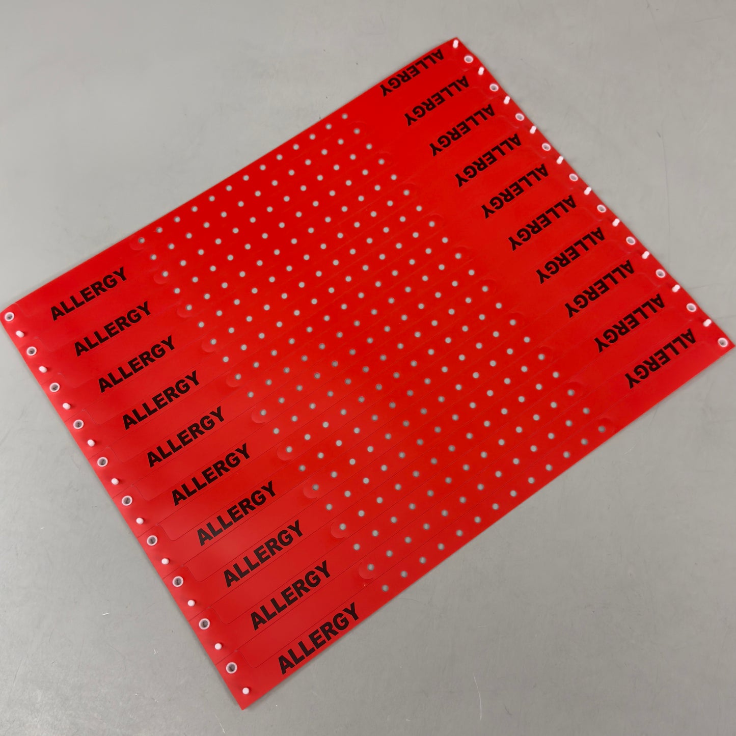 PDC (500 PC) Alert Wrist Band Narrow Bracelets Allergy Red 5065E-16-PDM