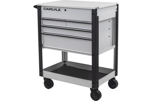 CARLYLE Deluxe 4 Drawer Cart Gritty Gray Sz 40.2"H x 30.8"W x 20.5"D, C4DRCARTGG