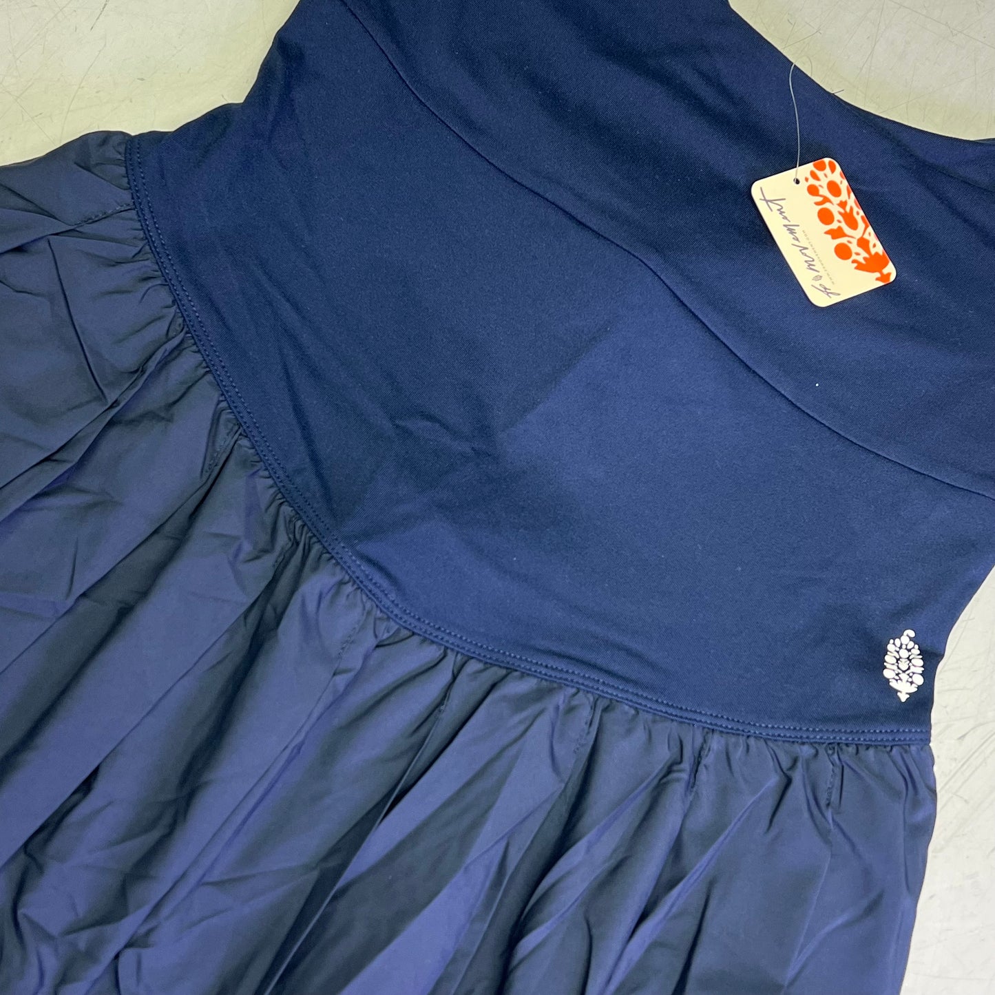 FREE PEOPLE Swing of Things Skortsie Women's Sz M Navy/White Combo 958094