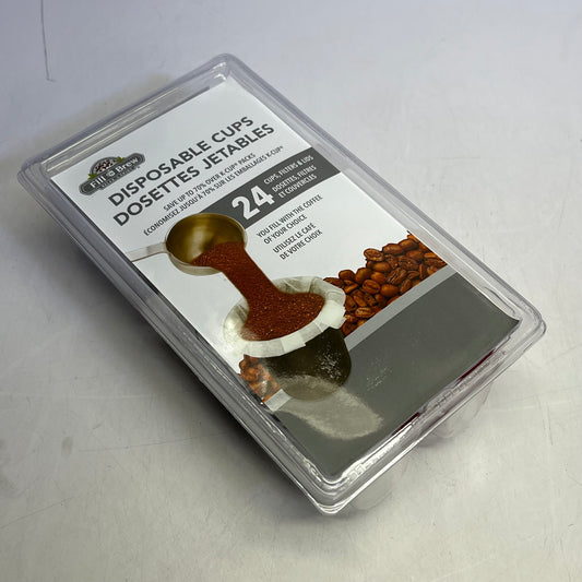 FILL 'N BREW (2 PACK, 24 EACH) Disposable Cups W/ Lids For Keurig White 16595