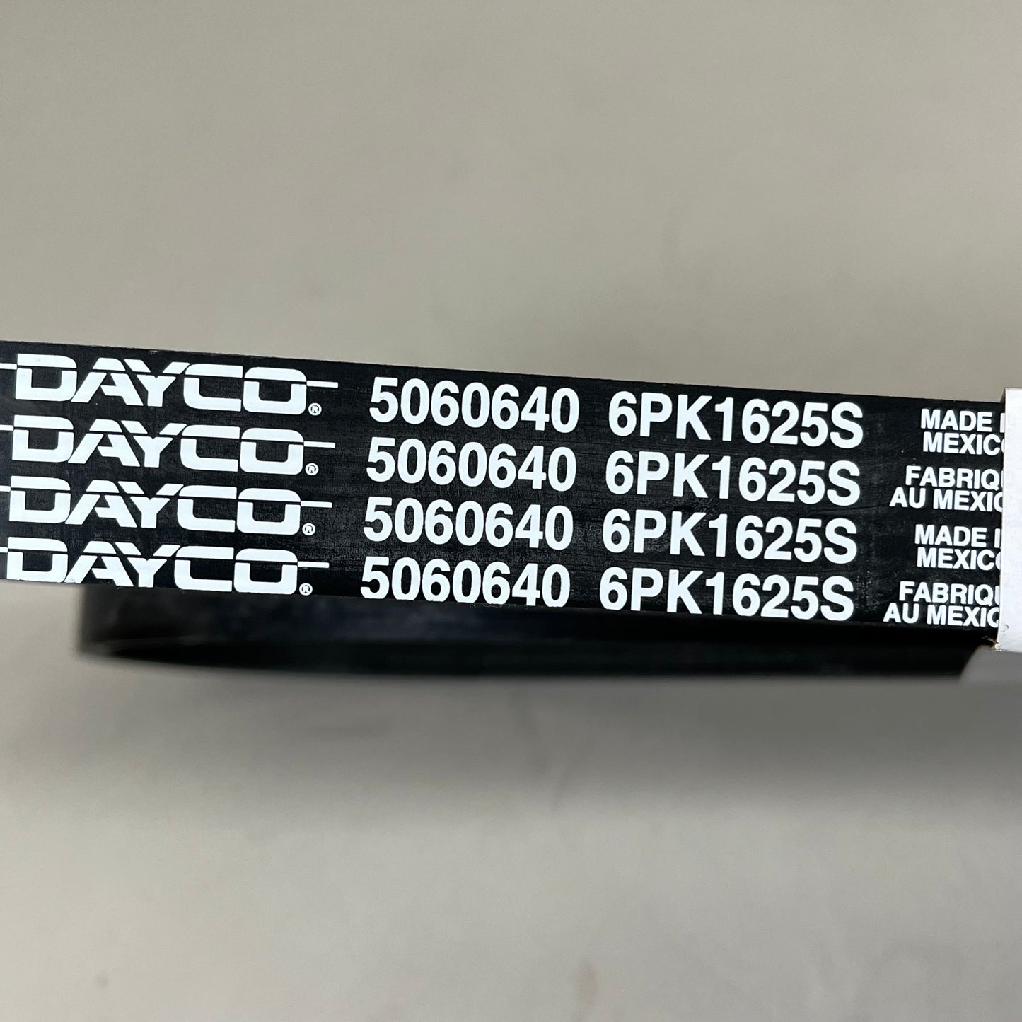 DAYCO Straight Standard Poly Rib Belt .82"Top Width EPDM K-Section Black 5060640