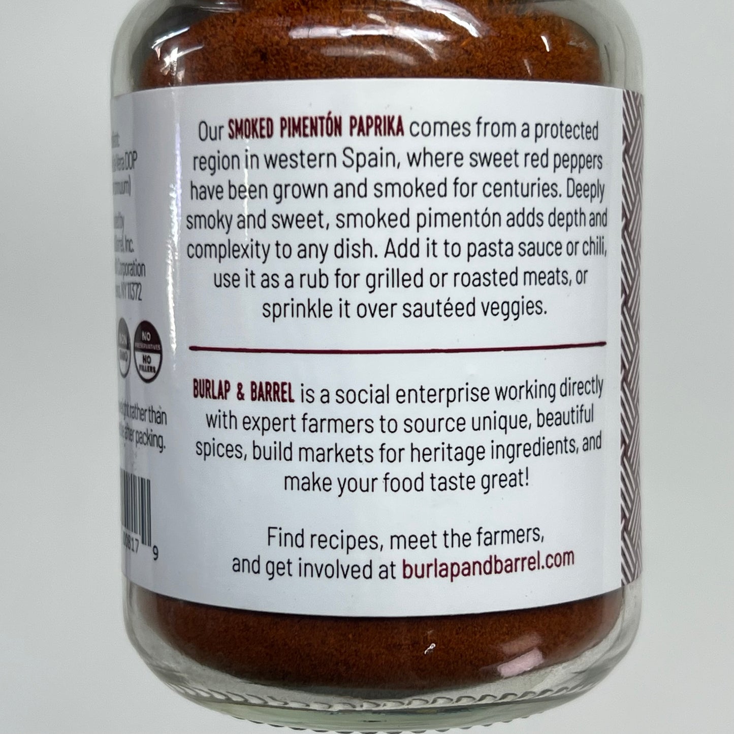 BURLAP & BARREL (2 PACK) Smoked Pimenton Parika Seasoning In Glass Jar  1.8 Oz