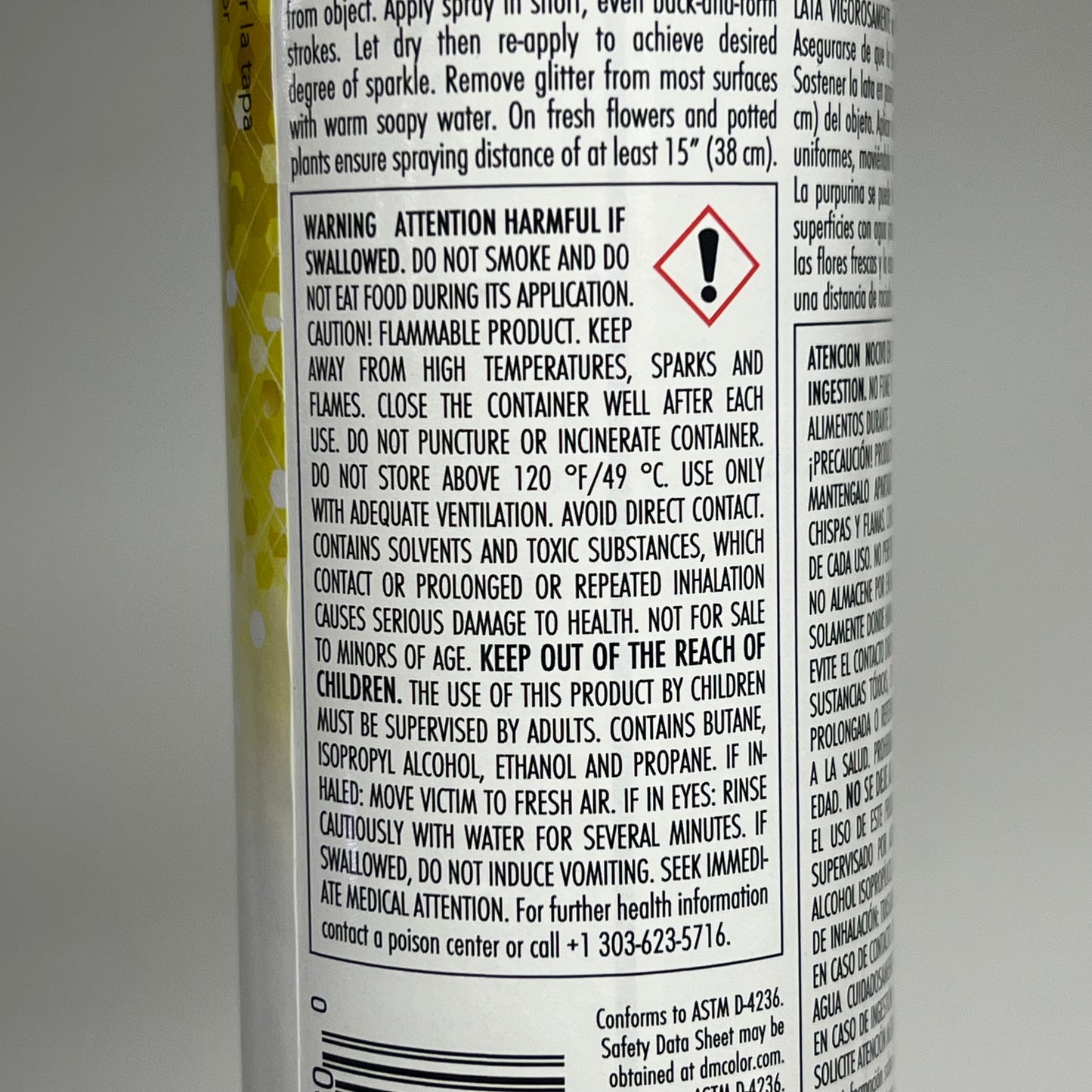 DESIGN MASTER (2 PACK) Glitter Spray Instant Sparkle Quick Dry 5.5oz Gold 831
