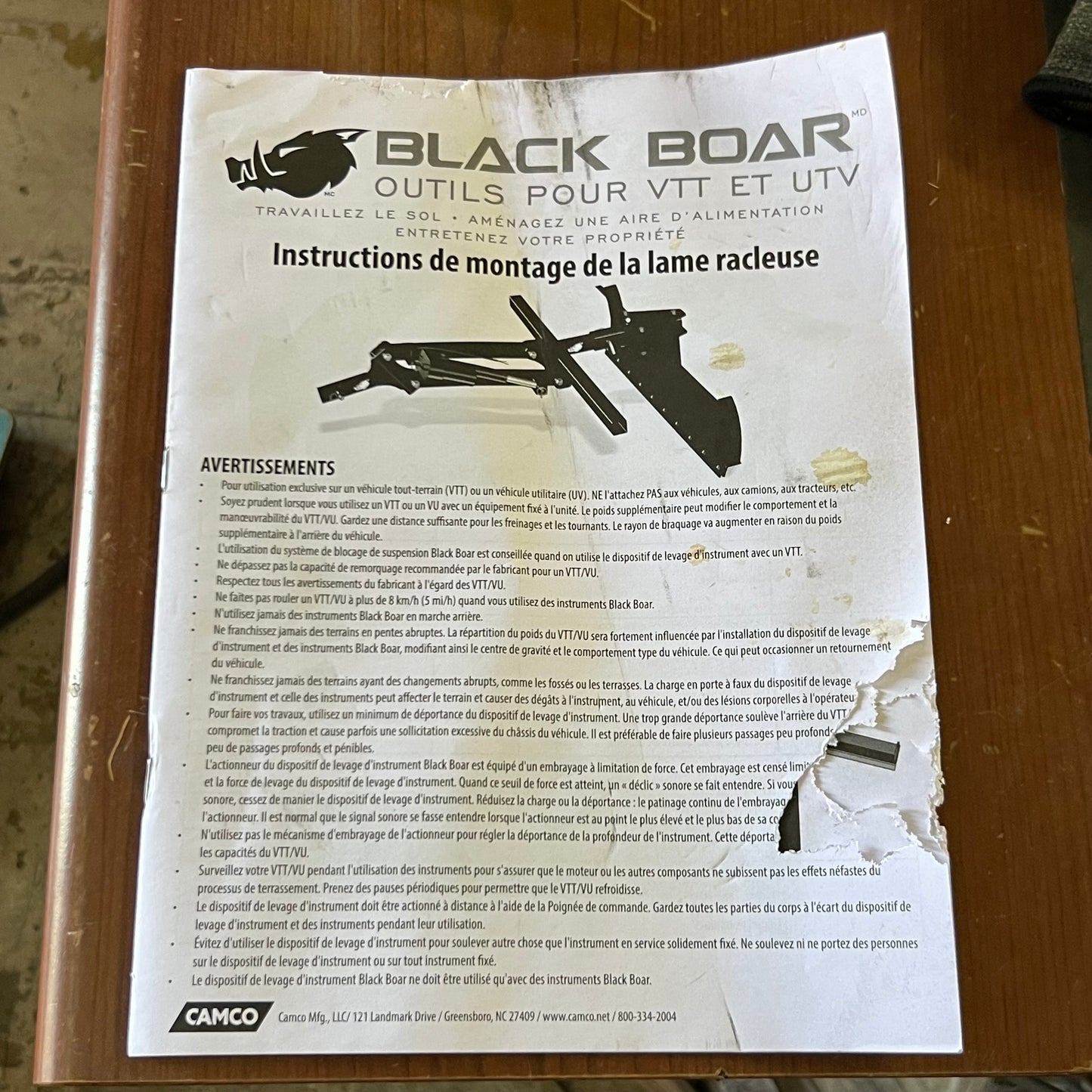 BLACK BOARD ATV/UTV Grader Blade Heavy-Duty Steel 66005