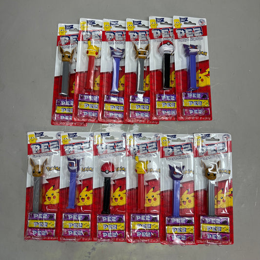 PEZ (12 PACK) Collectable Pokémon Characters Candy Dispensers w/ Candy BB 10/30