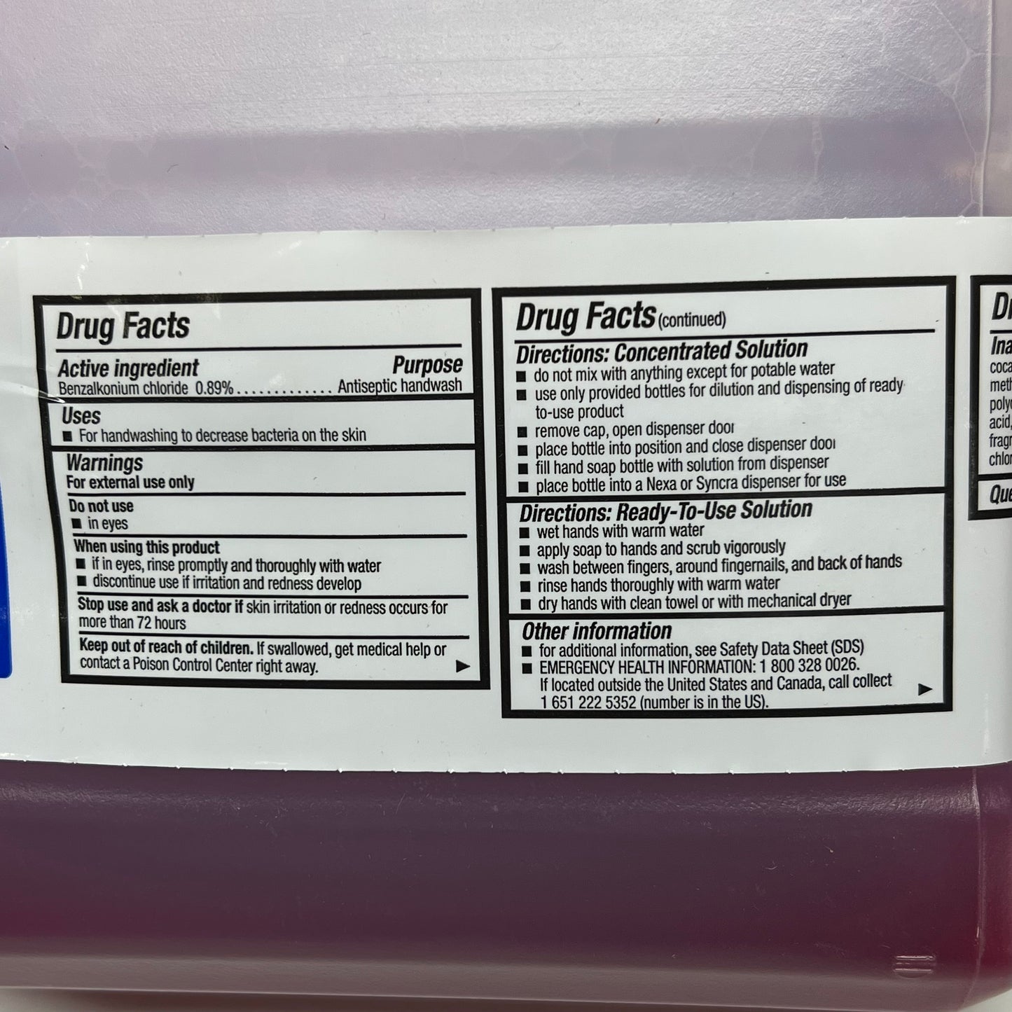 ECO LAB (2 PACK) Concentrated Antibacterial Foam Handsoap 1.3L Red 6100871