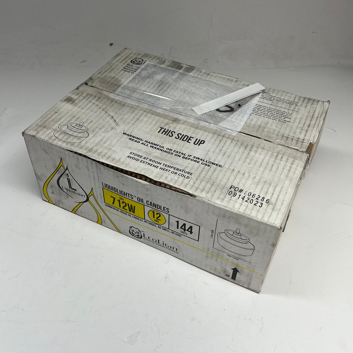 THE LEO LIGHT (144 PACK) Liquid Light Oil Candles 12hr Burn 1.27x1.98" Clear