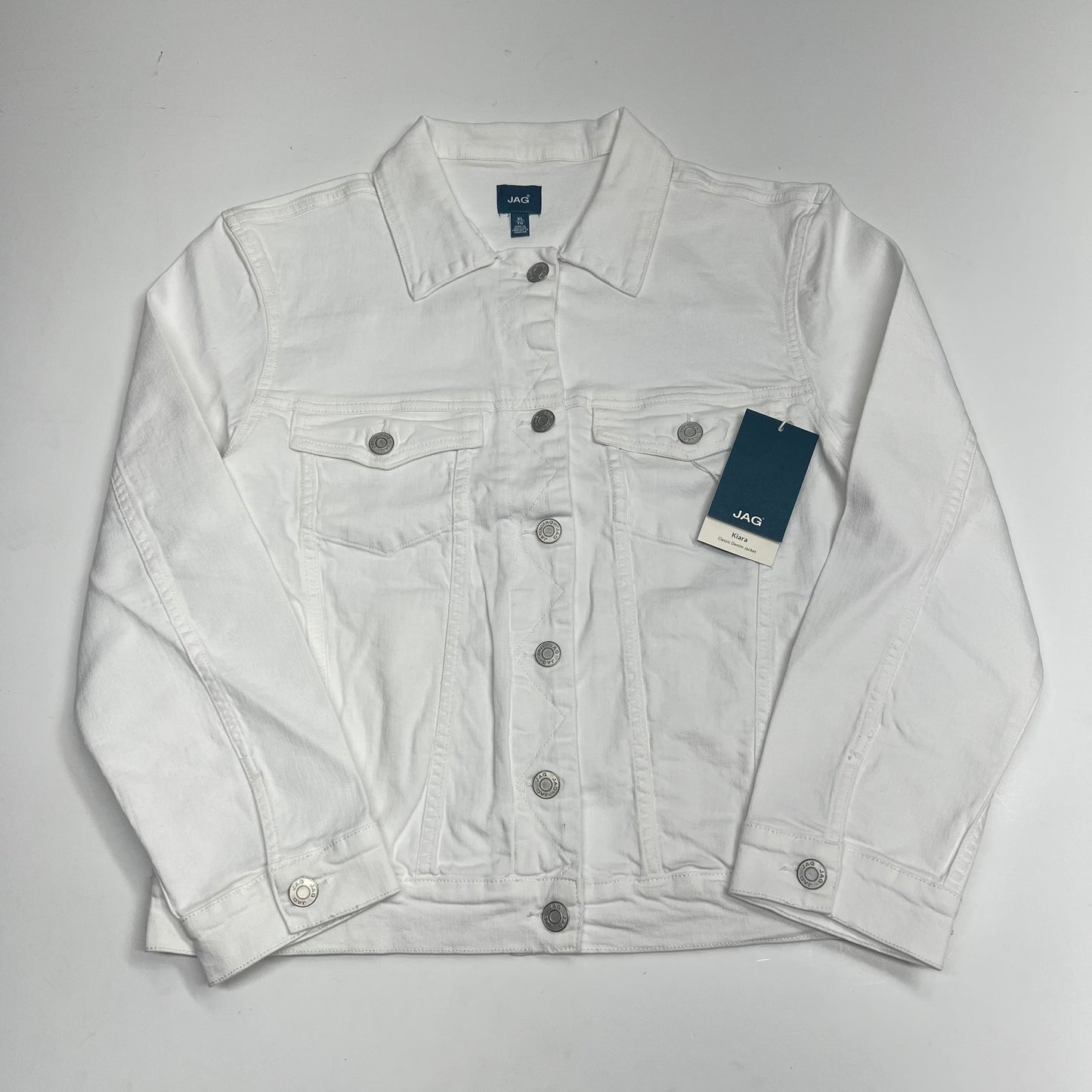 JAG Kiara Classic Button Up Denim Jacket Women's Sz XL White J8309CBD618