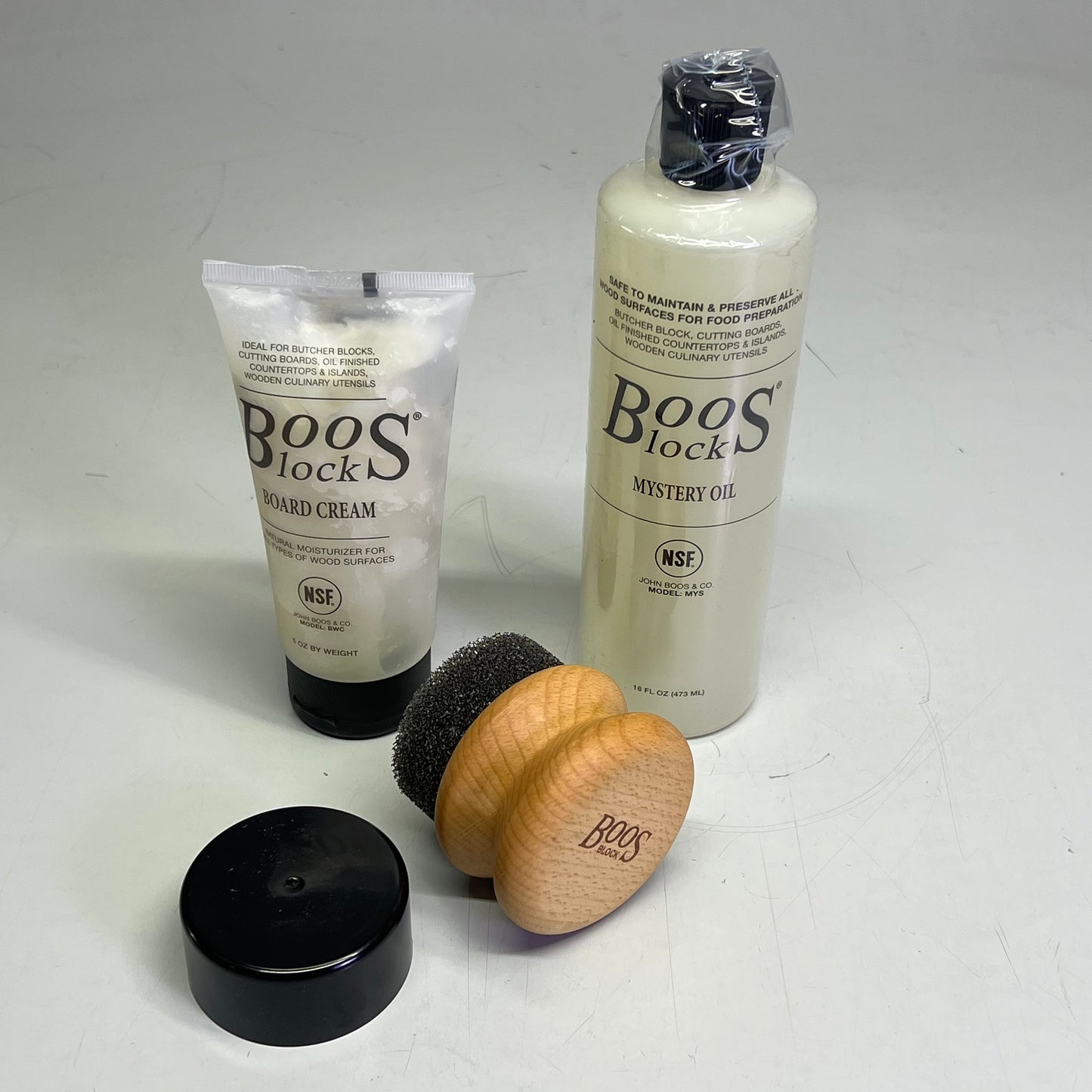 JOHN BOOS Care & Maintenance Pack Mystery Oil, Cream & Applicator MYSCRMAPP