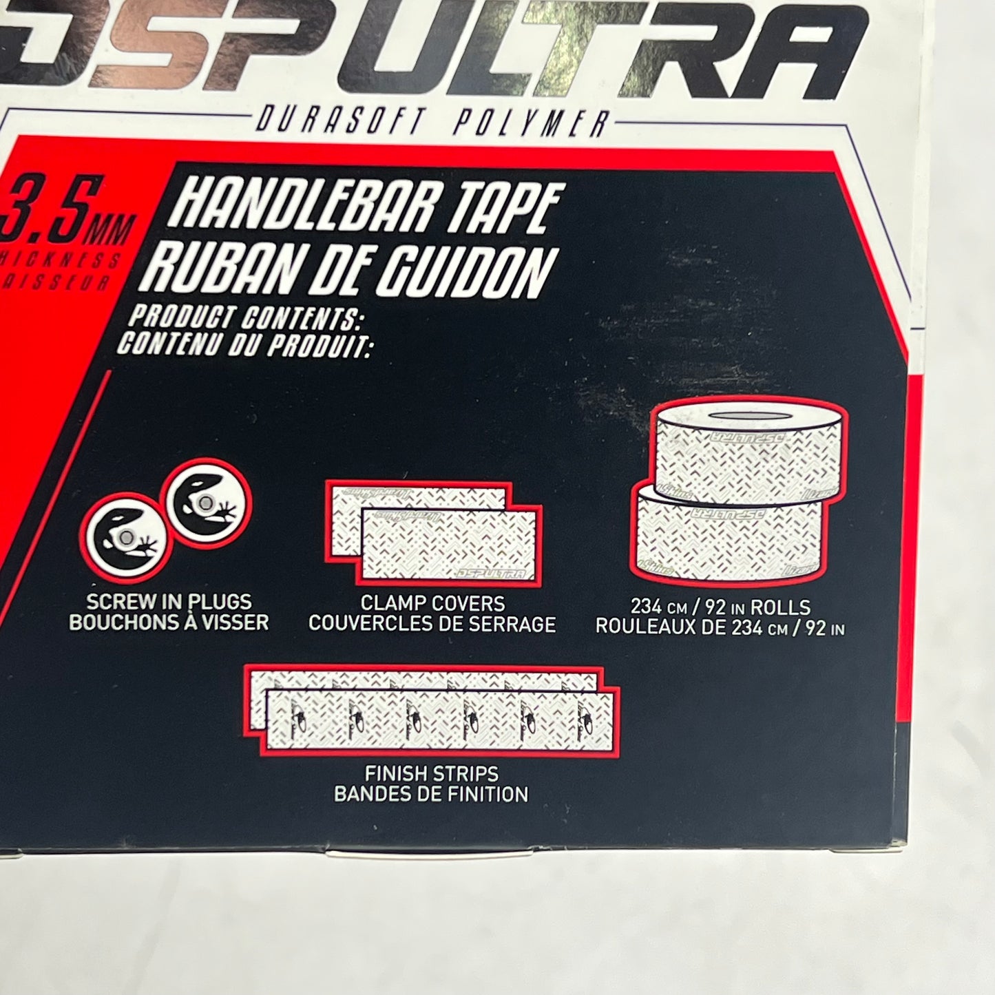 LIZARD SKINS Dsp Ultra Durasoft Polymer Handle Bar Tape  3.5mm Black DSPUCY310
