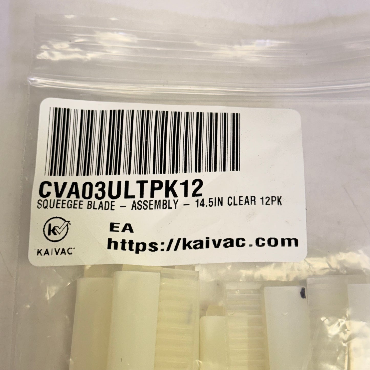 KAIVAC (12 PACK) Replacement Ultra Squeegee Blade 14.5 in Clear CVA03ULT