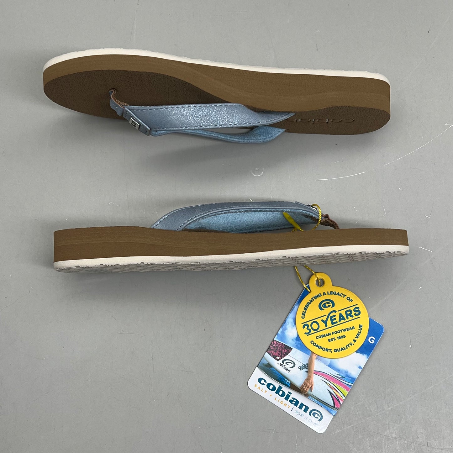 COBIAN Skinny Bounce Comfortable Synthetic Strap Women's Sz 8 Blue SKI25-400-08