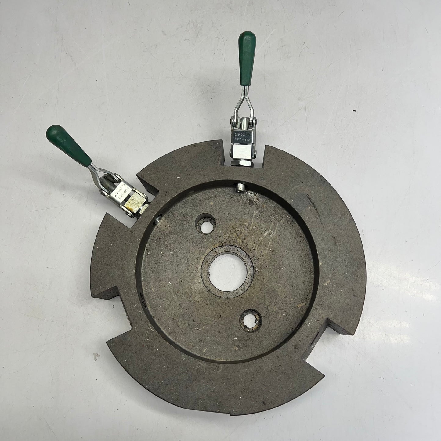 ZA@ Round Working Fixture Plate for Cutting Tools CNC Machining 12" Dia Grey (Used)