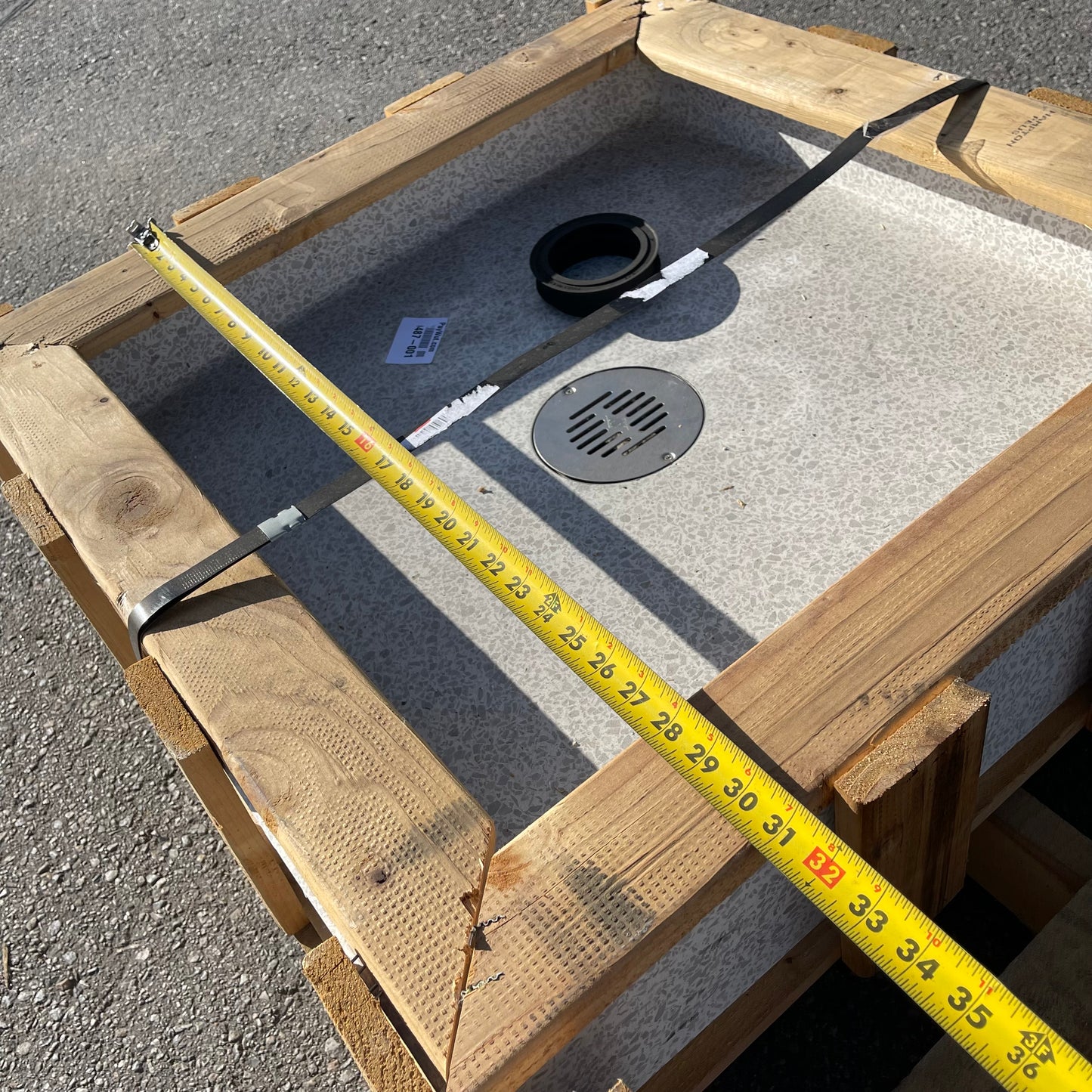 ZA@ Pallet of ACORN ENGINEERING Terrazzo Reduced Height Mop Sink 30”x30”x6” TRH-303006 (AS-IS)