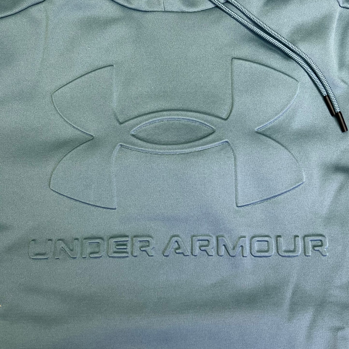 UNDER ARMOUR Breathable Fleece Graphic Hoodie Men's Sz L Jasper Blue 6003962