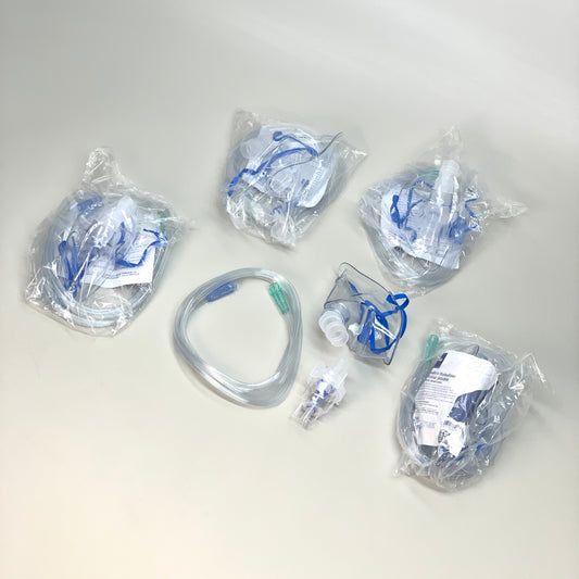 ZA@ MEDLINE Disposable Nebulizer With Mask (5-Pack) Adult Aerosol Mask and Tubing D