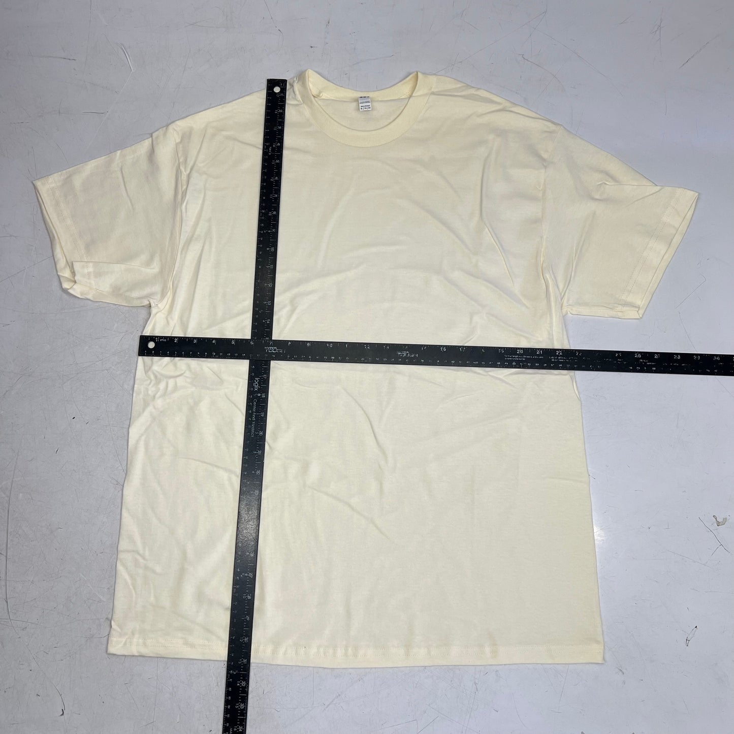 ZA@ AMERICAN APPAREL (12 PACK) Heavyweight Cotton Tee Unisex Sz XL Crème 1301