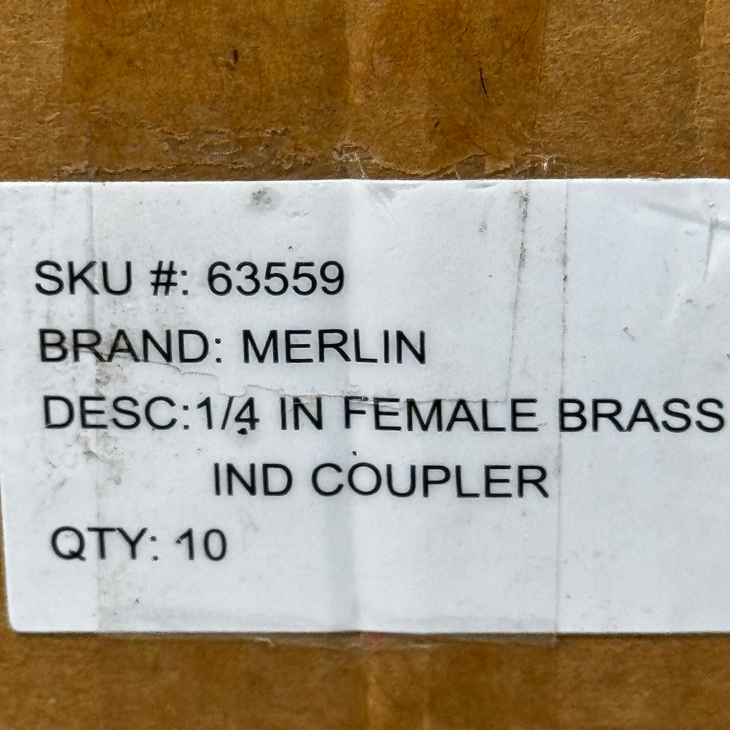 MERLIN (10 PACK!) Female Brass Industrial Coupler 1/4" 63559