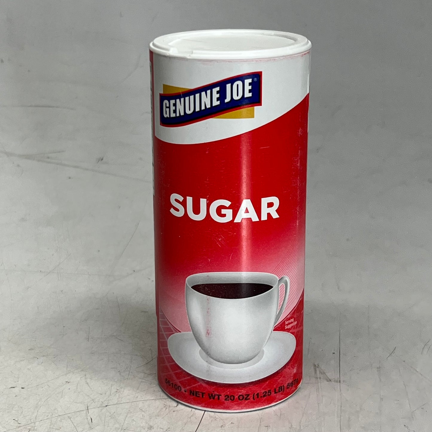 ZA@ GENUINE JOE (3 PACK) Pure Cane Sugar with Reclosable Lid 20 oz 56100