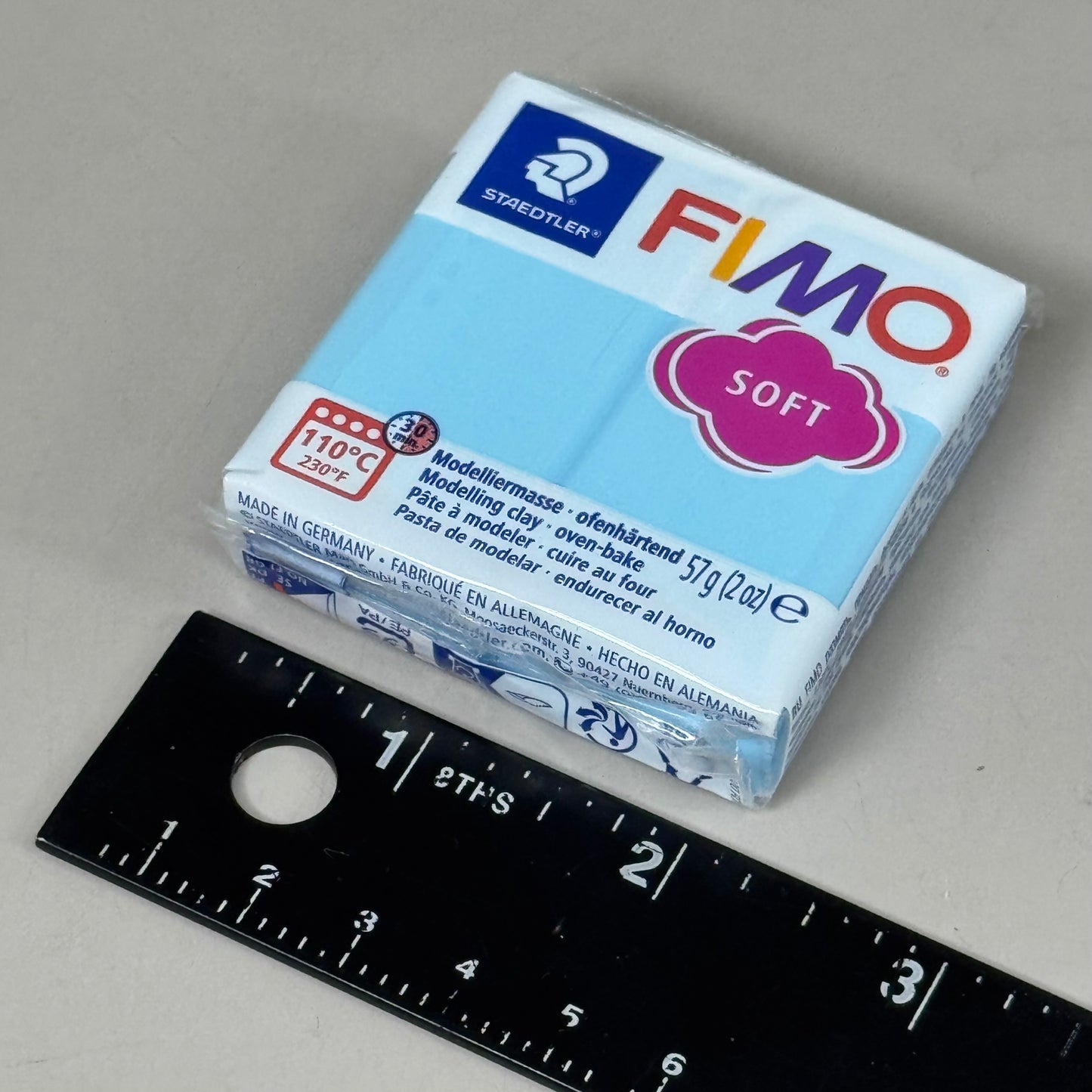 STAEDTLER (6 PACK)Fimo Soft 110 Degrees C Bake Modeling Clay 305 Aqua 2oz 8020