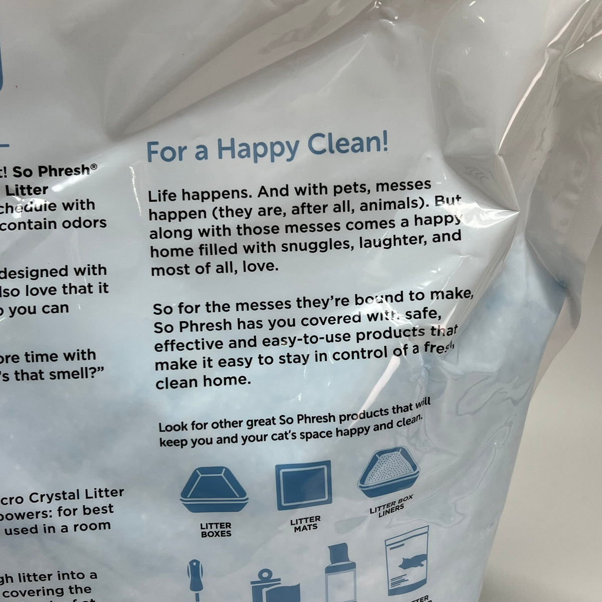 ZA@ SOPHRESH (2 PACK) Scoopable Odor-lock Clumping Micro Crystal Cat Litter 8lb Blue