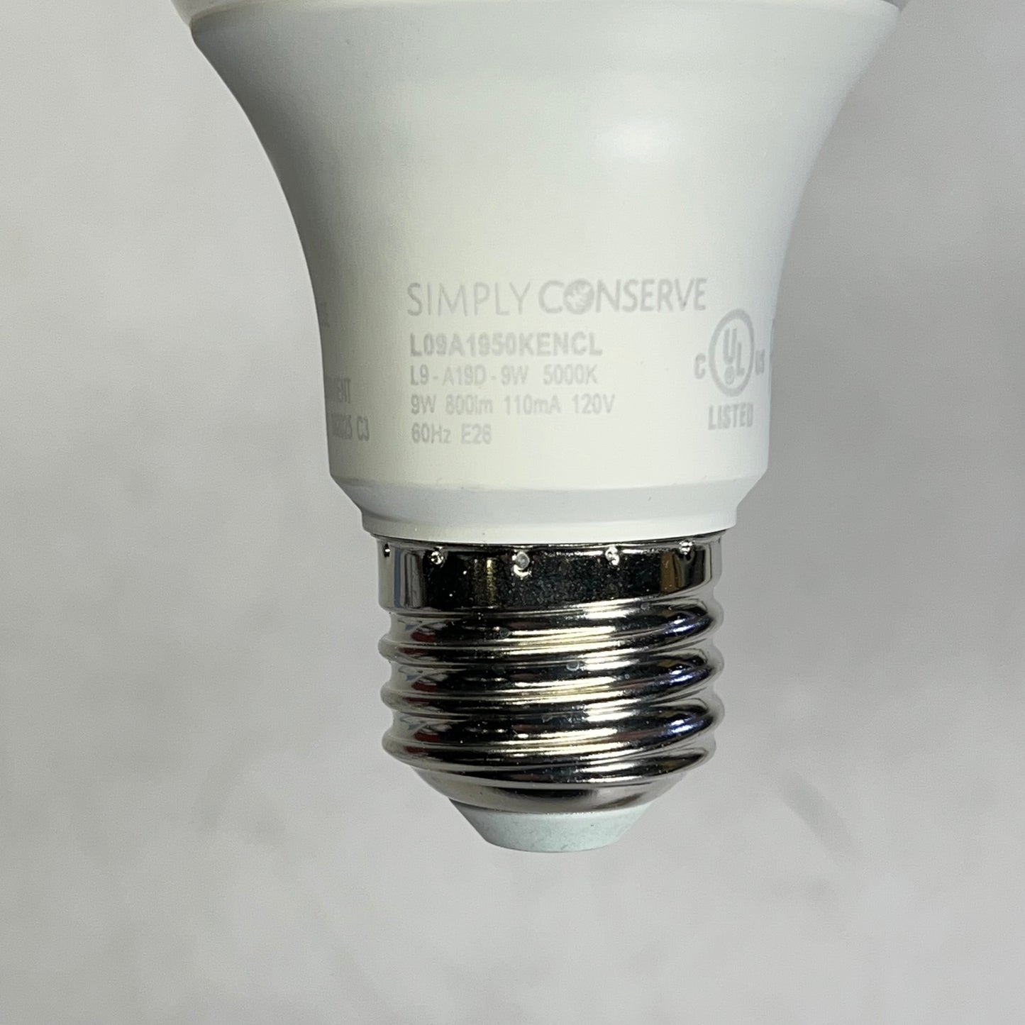 ZA@ SIMPLY CONSERVE (3 PACK) LED Light Bulb 800 Lumens Daylight L09A1950KENCL (As-Is)