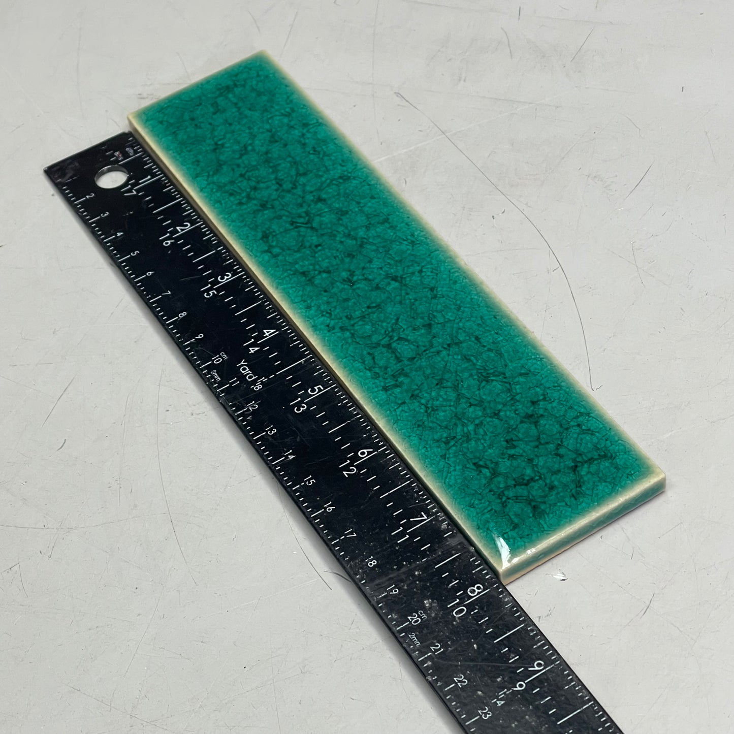 LILI (45 Tiles) Lotus Leaf Glaze Tile 2" x 8" Green G-LLF-28-45