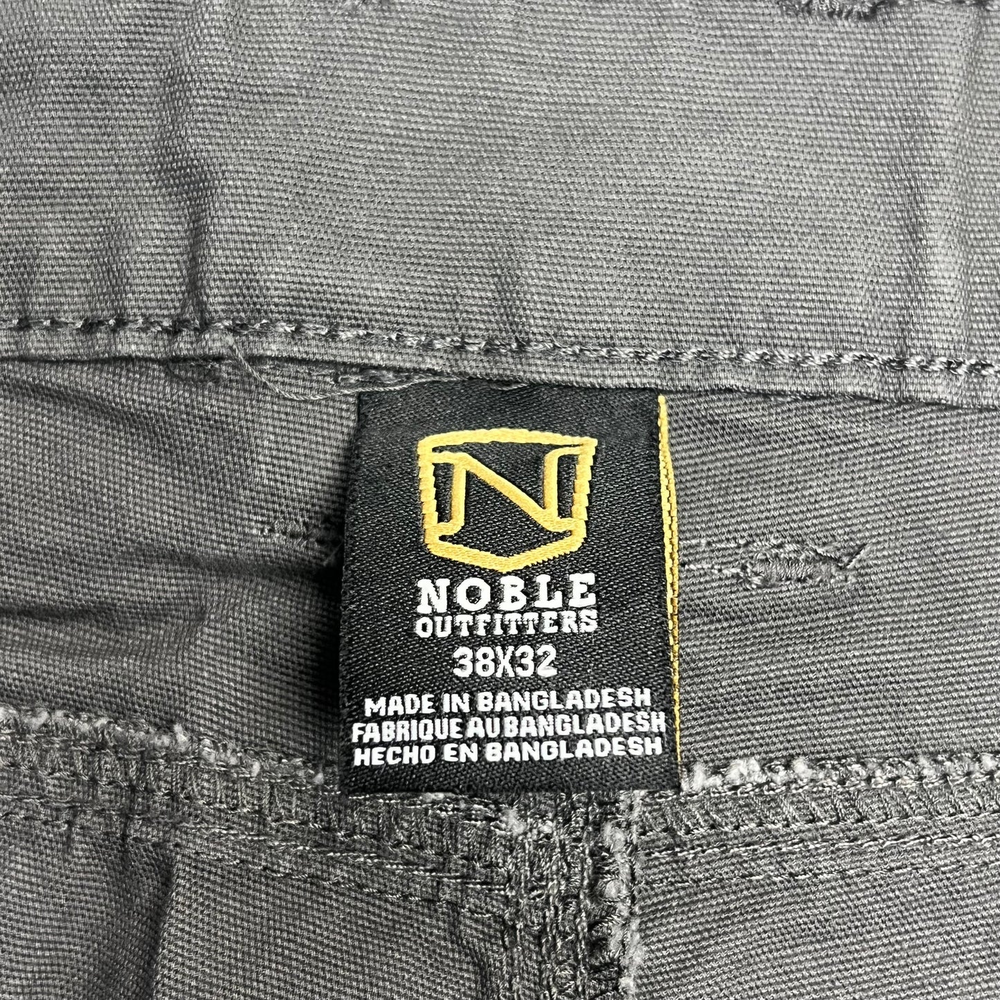 NOBLE OUTFITTERS Flex Stretch Canvas Work Pant Men's Sz 38x32 Asphalt 18425