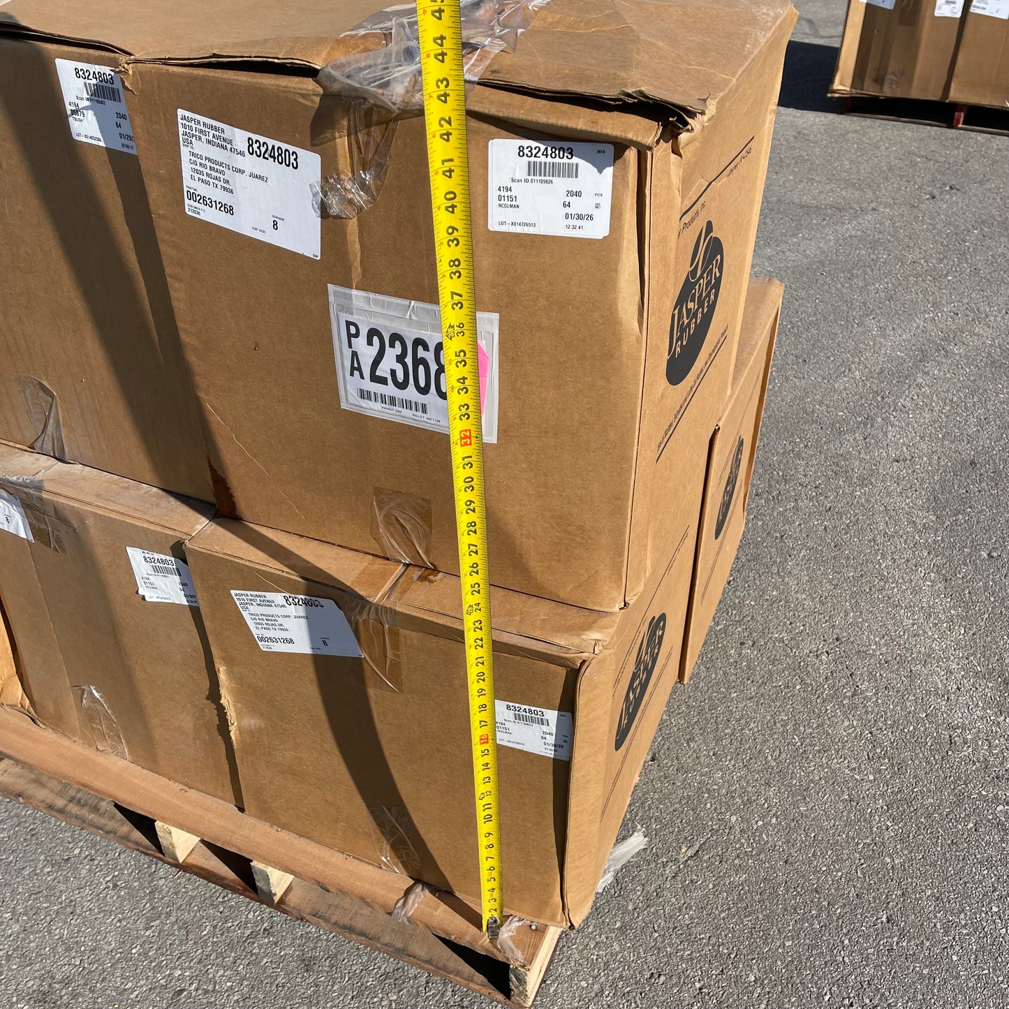 ZA@ Pallet of JASPER RUBBER Round Gaskets 3.5” Dia 002631268 (AS-IS)(A)