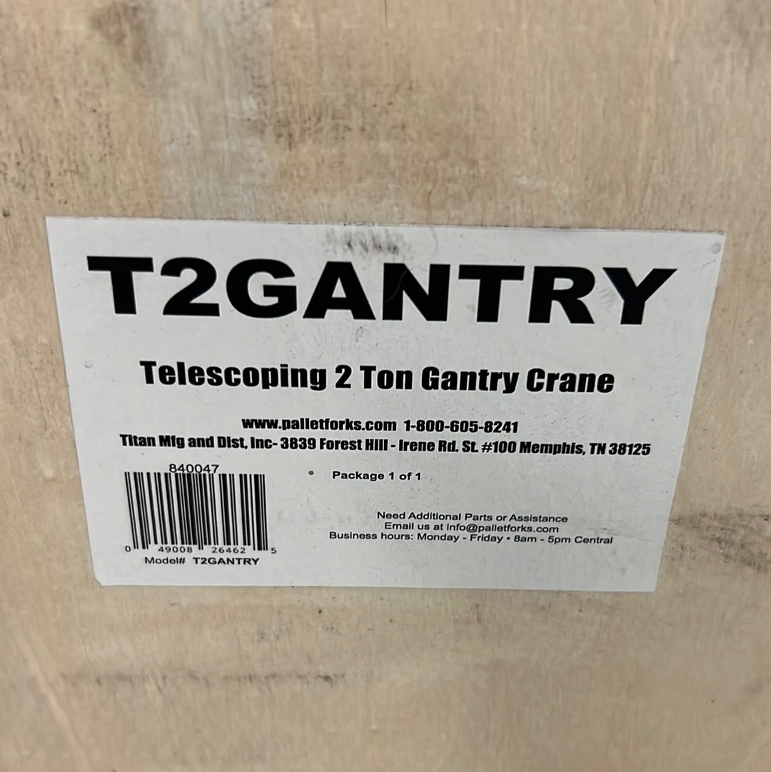 TITAN ATTACHMENTS Telescoping 2 Ton Gantry Crane 840047